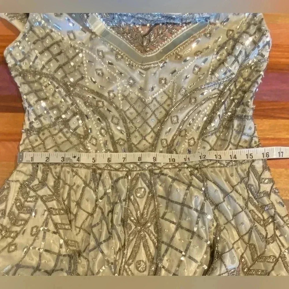 Lotus Threads Silver Beaded Dress, new with tags, size 12 - Picture 10 of 15